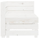 7 Piece Garden Lounge Set Pallets Wood White
