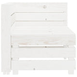 7 Piece Garden Lounge Set Pallets Wood White - Top-Down View