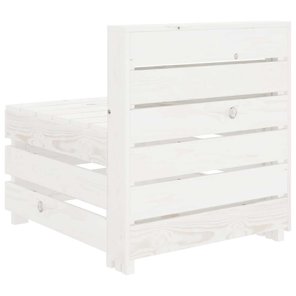 7 Piece Garden Lounge Set Pallets Wood White