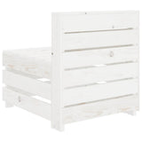 7 Piece Garden Lounge Set Pallets Wood White