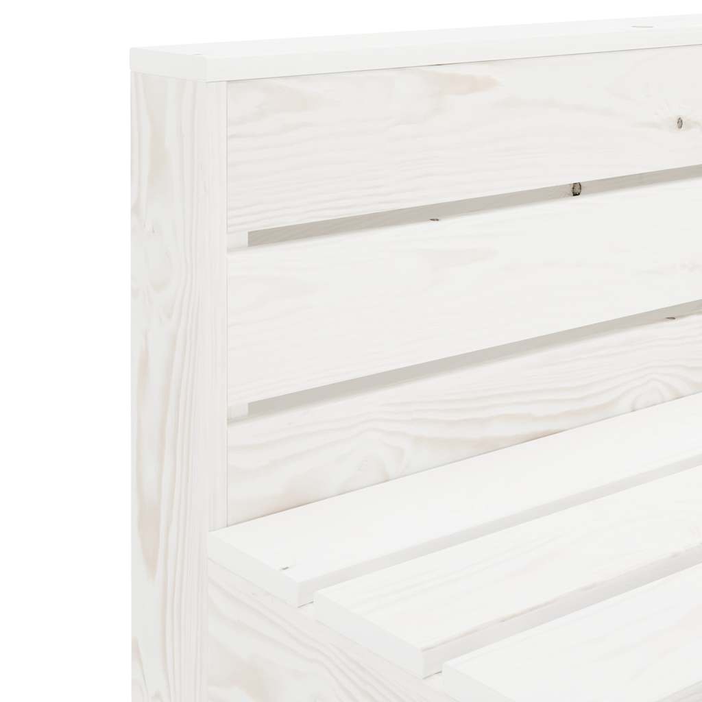 7 Piece Garden Lounge Set Pallets Wood White