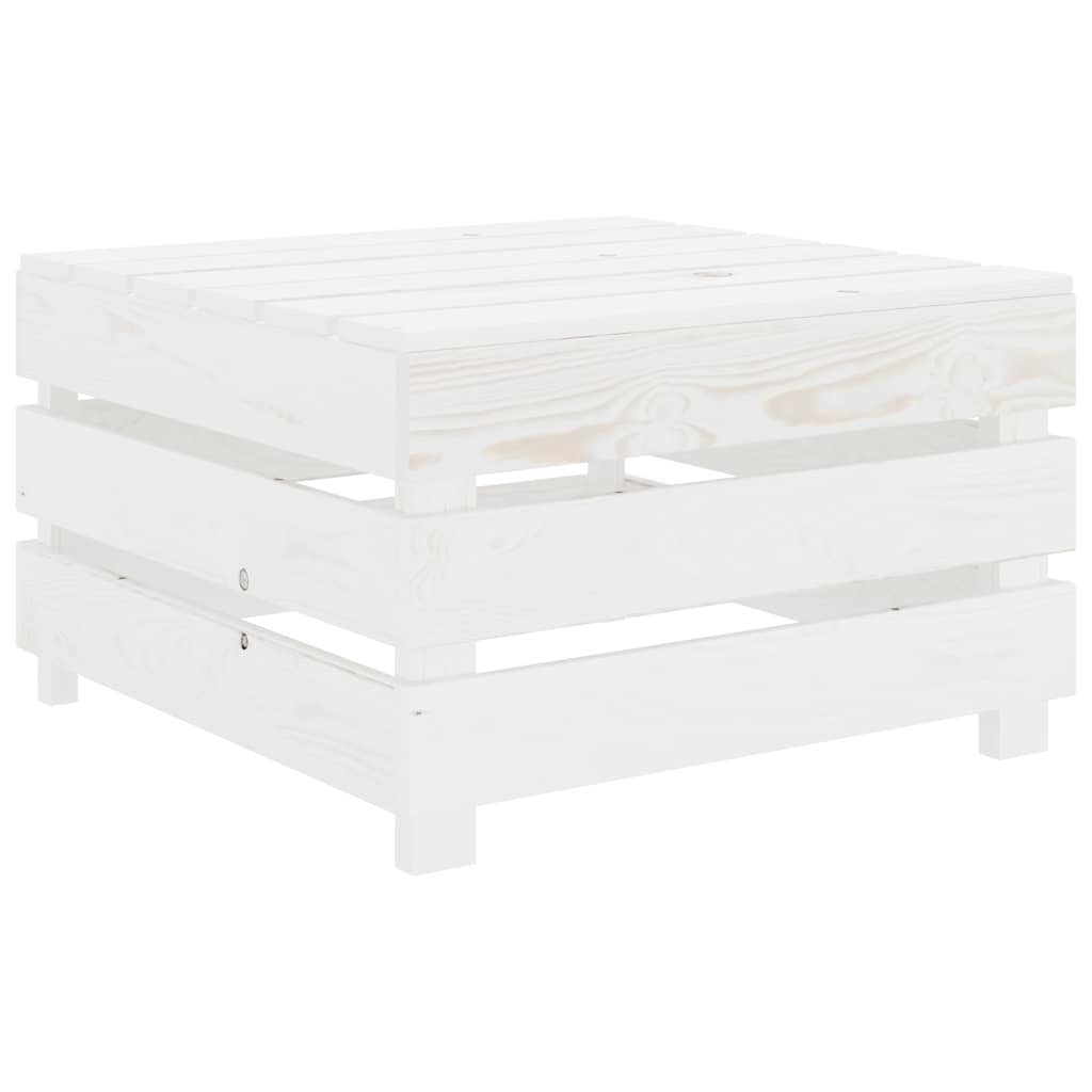 5 Piece Garden Lounge Set Pallets Wood White