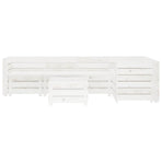 6 Piece Garden Pallet Lounge Set Wood White