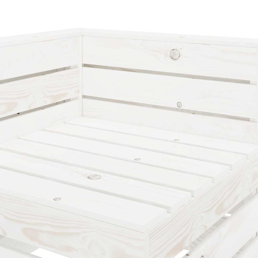 6 Piece Garden Pallet Lounge Set Wood White