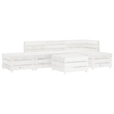 6 Piece Garden Pallet Lounge Set Wood White
