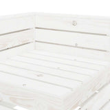 6 Piece Garden Pallet Lounge Set Wood White