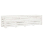 Garden 4-Seater Pallet Sofa Wood White