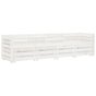 Garden 4-Seater Pallet Sofa Wood White