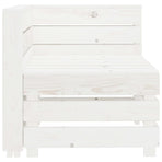 Garden 4-Seater Pallet Sofa Wood White