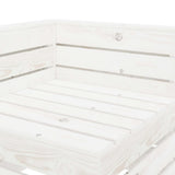 Garden 3-Seater Pallet Sofa Wood White - Extra Image