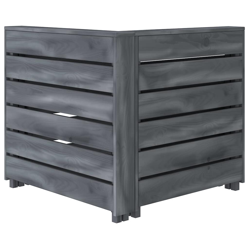 6 Piece Garden Lounge Set Pallets Wood Grey