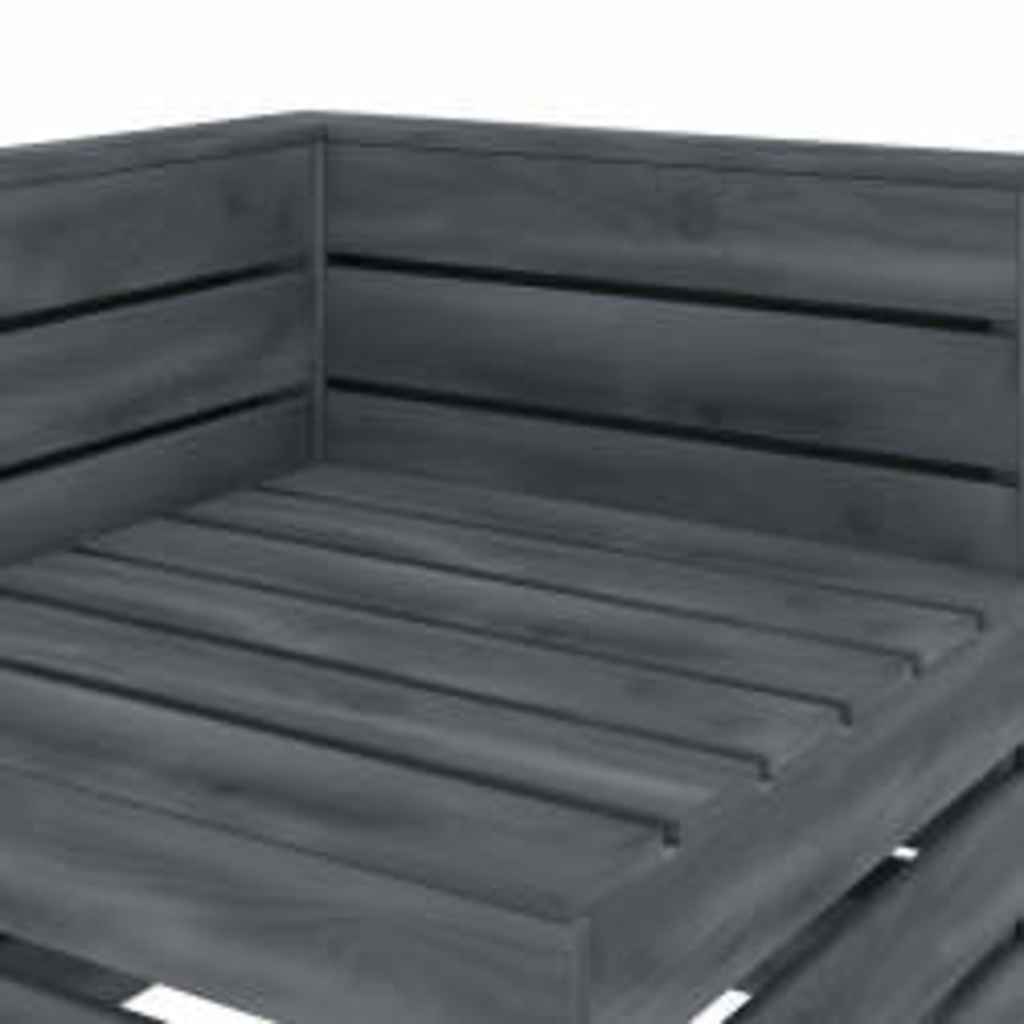 6 Piece Garden Lounge Set Pallets Wood Grey