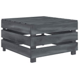 6 Piece Garden Lounge Set Pallets Wood Grey