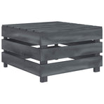 6 Piece Garden Lounge Set Pallets Wood Grey