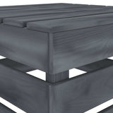 6 Piece Garden Lounge Set Pallets Wood Grey