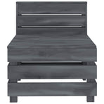 7 Piece Garden Pallet Lounge Set Wood Grey