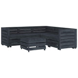 6 Piece Garden Pallet Lounge Set Wood Grey