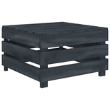 8 Piece Garden Pallet Lounge Set Wood Grey