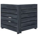 8 Piece Garden Pallet Lounge Set Wood Grey - 45-Degree Angle