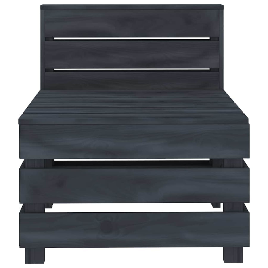 8 Piece Garden Pallet Lounge Set Wood Grey
