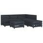 6 Piece Garden Pallet Lounge Set Wood Grey