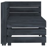 6 Piece Garden Pallet Lounge Set Wood Grey - Top-Down View