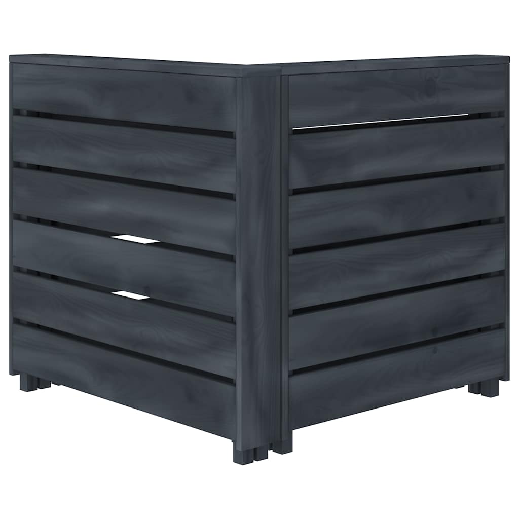 6 Piece Garden Pallet Lounge Set Wood Grey