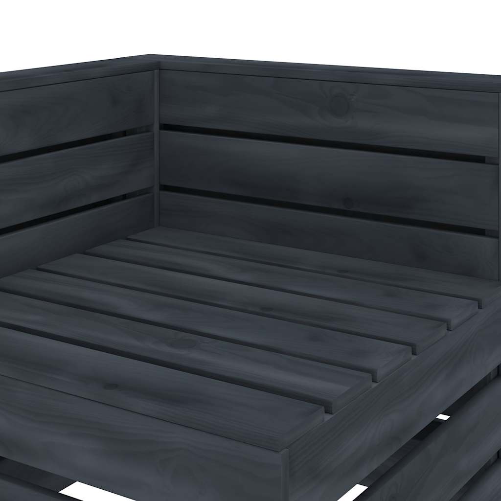 6 Piece Garden Pallet Lounge Set Wood Grey