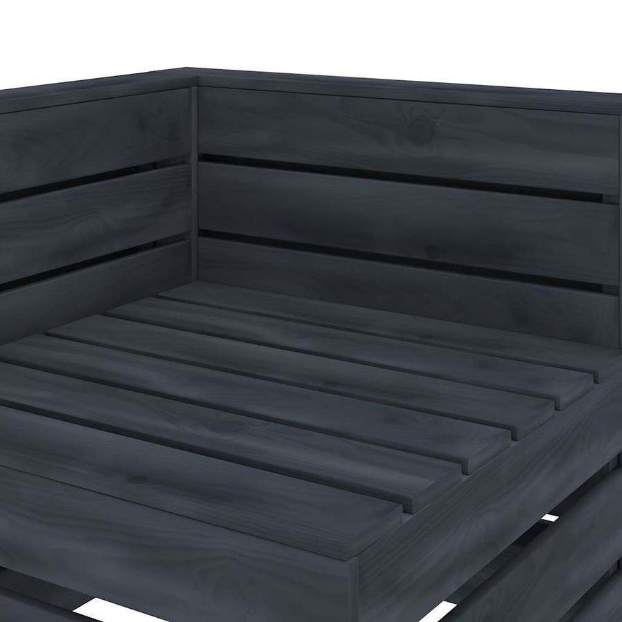 6 Piece Garden Pallet Lounge Set Wood Grey