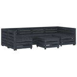 7 Piece Garden Pallet Lounge Set Wood Grey