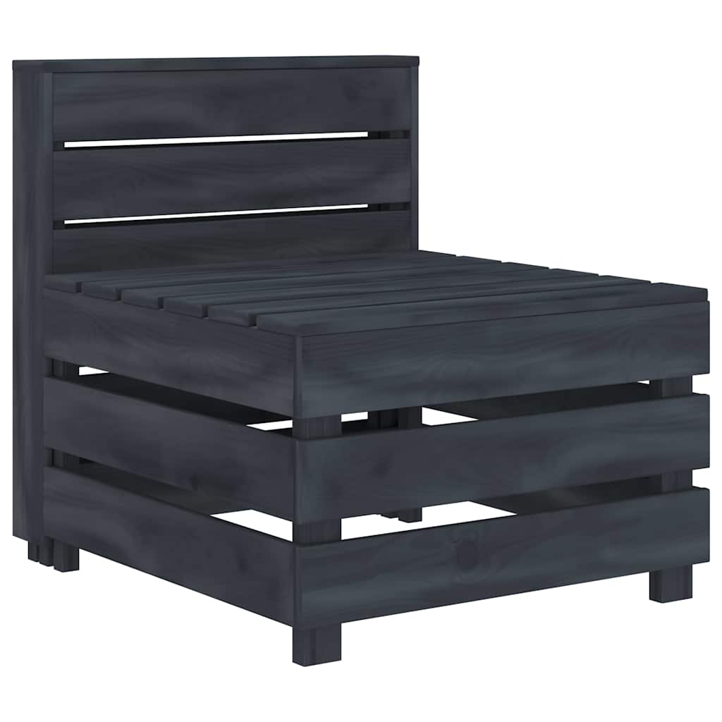 5 Piece Garden Pallet Lounge Set Wood Grey