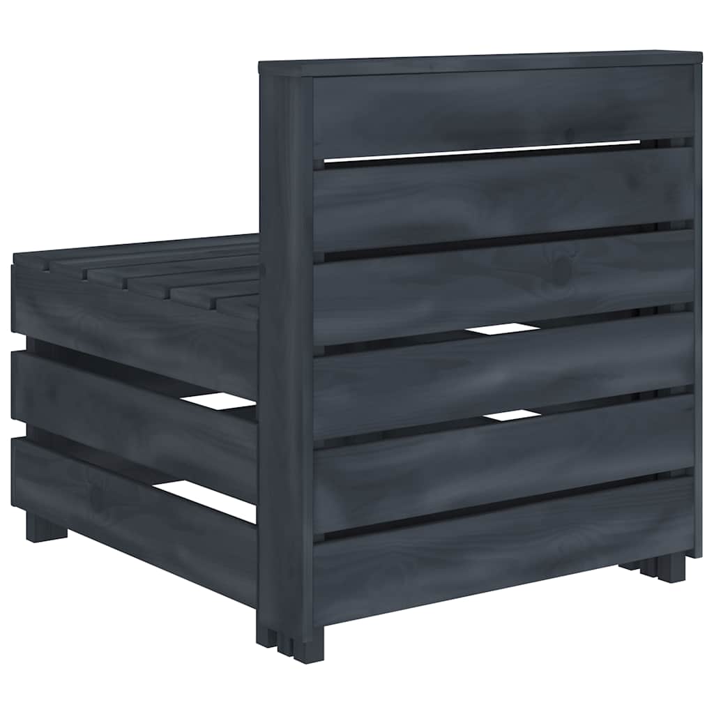 5 Piece Garden Pallet Lounge Set Wood Grey