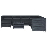 9 Piece Garden Pallet Lounge Set Wood Grey