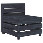 9 Piece Garden Pallet Lounge Set Wood Grey