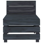 9 Piece Garden Pallet Lounge Set Wood Grey