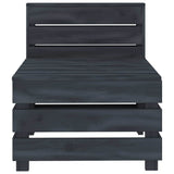 9 Piece Garden Pallet Lounge Set Wood Grey - Low Angle