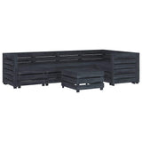 6 Piece Garden Pallet Lounge Set Wood Grey