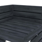 5 Piece Garden Pallet Lounge Set Wood Grey