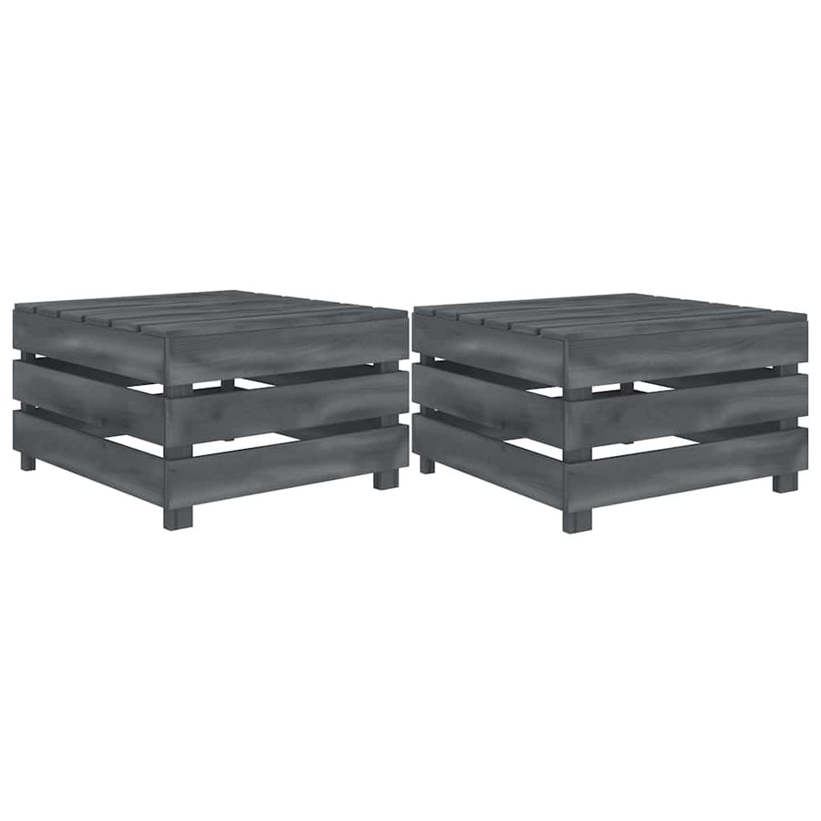 8 Piece Garden Pallet Lounge Set Wood Grey
