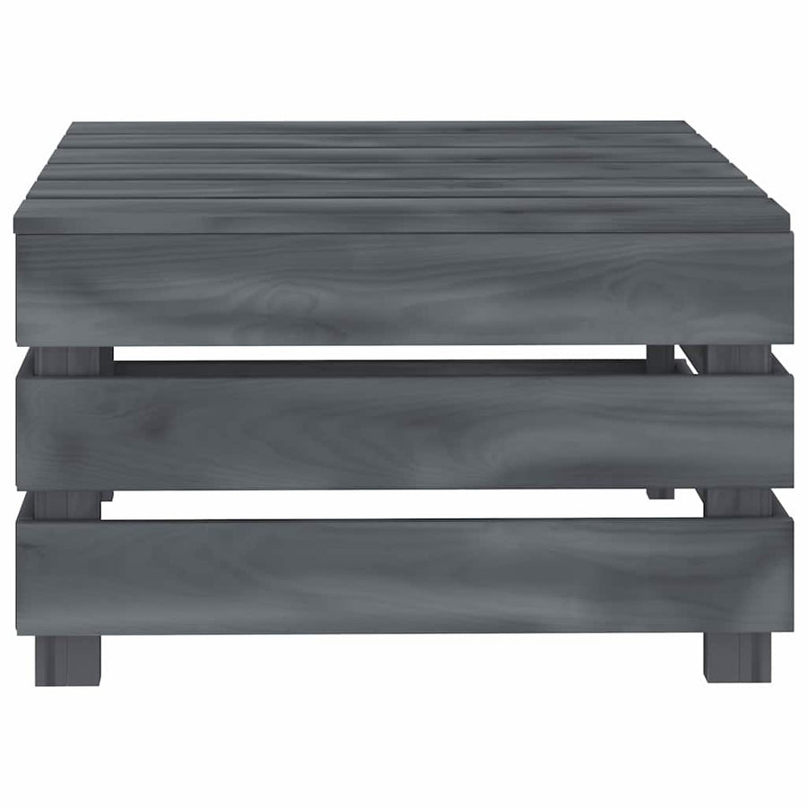 8 Piece Garden Pallet Lounge Set Wood Grey