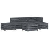 6 Piece Garden Pallet Lounge Set Wood Grey