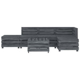 6 Piece Garden Pallet Lounge Set Wood Grey