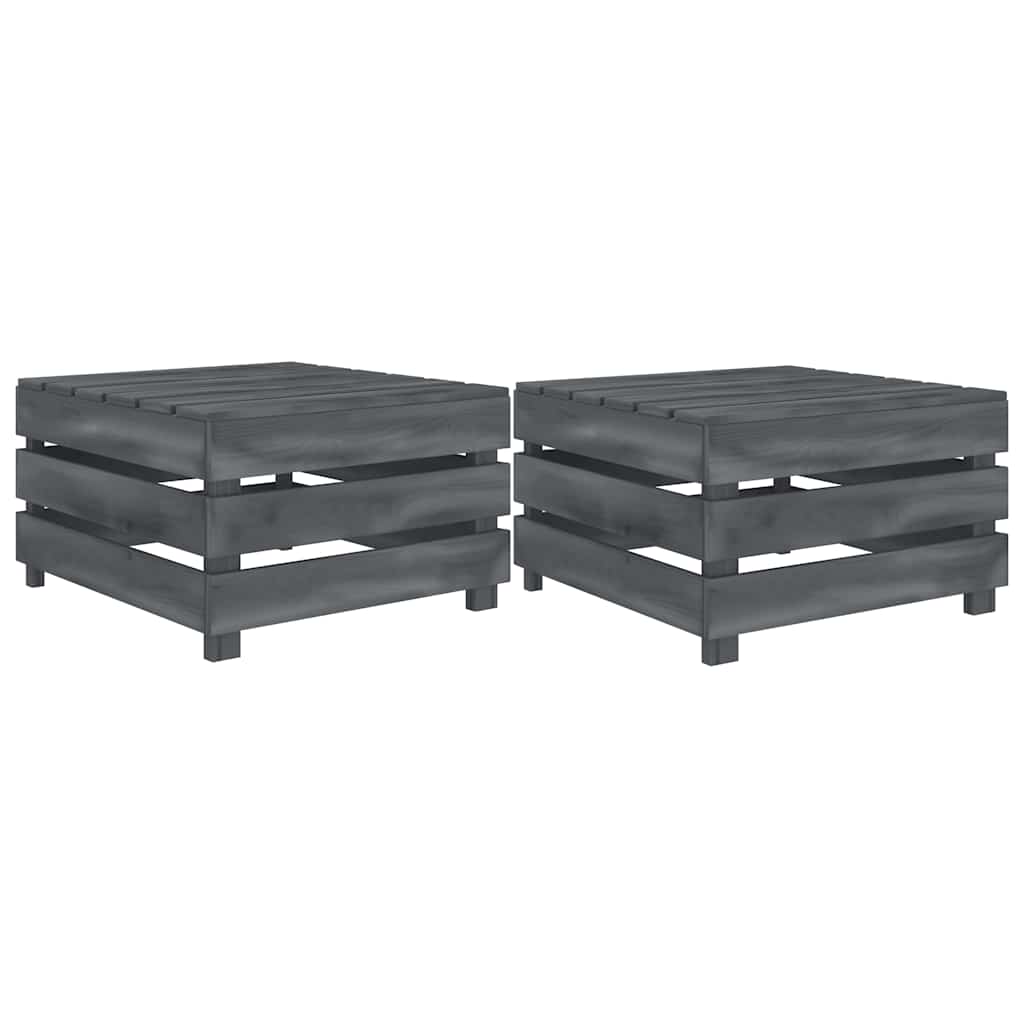 6 Piece Garden Pallet Lounge Set Wood Grey