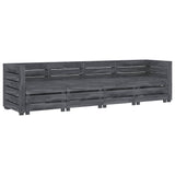 Garden 4-Seater Pallet Sofa Wood Grey