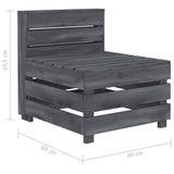 Garden 4-Seater Pallet Sofa Wood Grey