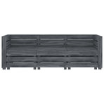 Garden 3-Seater Pallet Sofa Wood Grey