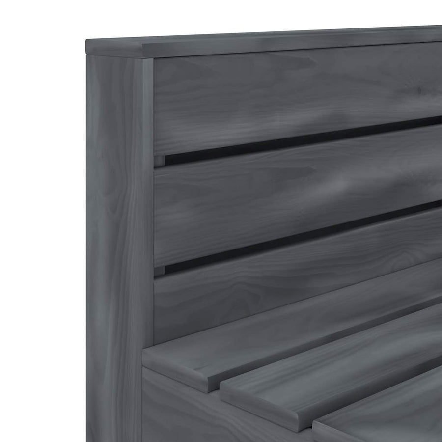 Garden 3-Seater Pallet Sofa Wood Grey