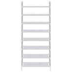 Shoe Rack with 8 Shelves Metal and Non-woven Fabric Silver