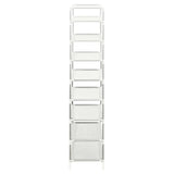 Shoe Rack with 8 Shelves Metal and Non-woven Fabric Silver - 45-Degree Angle