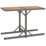 3 Piece Garden Dining Set Solid Acacia Wood & Poly Rattan Anthracite - Low Angle